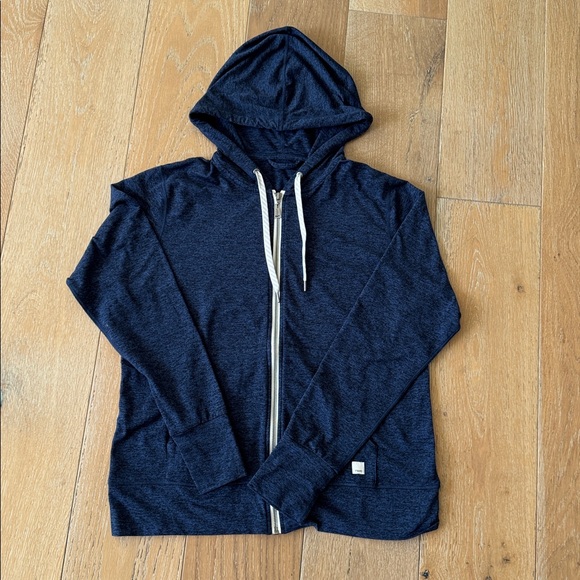 Vuori Halo Performance Full Zip Hoodie Halo Fabric Midnight Heather Size L - Picture 4 of 9